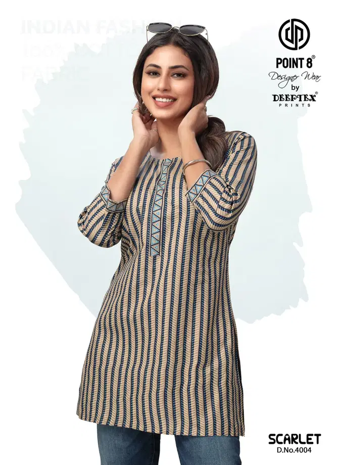 Scarlet Vol 4 By Deeptex Cotton Printed Ladies Top Wholesale Market In Surat
